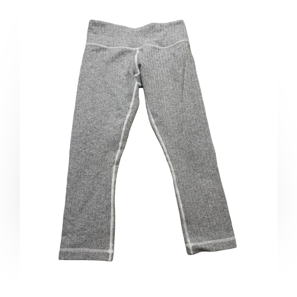 ✨🖤 Lululemon Wunder Under Hi-Rise Crop Heathered Herringbone Size 4 🖤✨